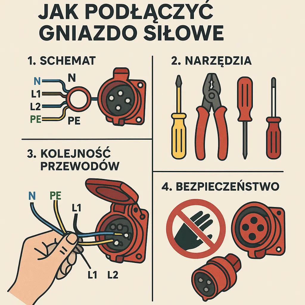 Jak podłączyć gniazdo siłowe? Prosty przewodnik krok po kroku